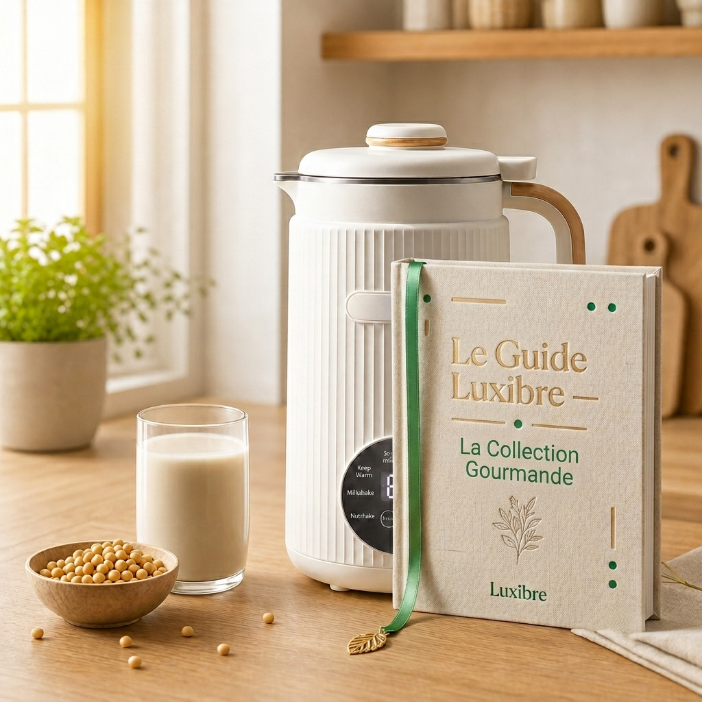 E-book Luxibre Collection Gourmande — 10 recettes créatives de lait végétal maison : vanille-cannelle, golden milk, lait de coco