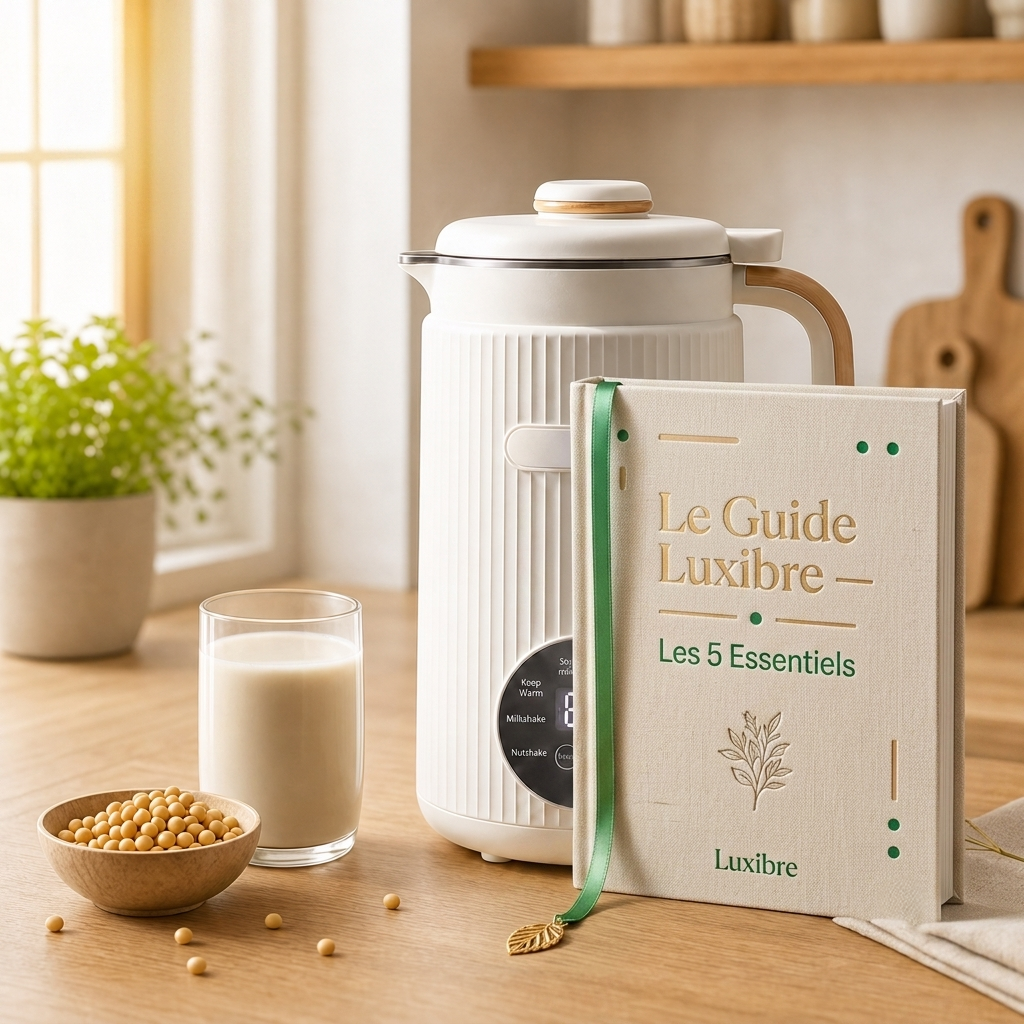 E-book gratuit Luxibre — 5 recettes de lait végétal maison : avoine, amande, cajou, chanvre, soja