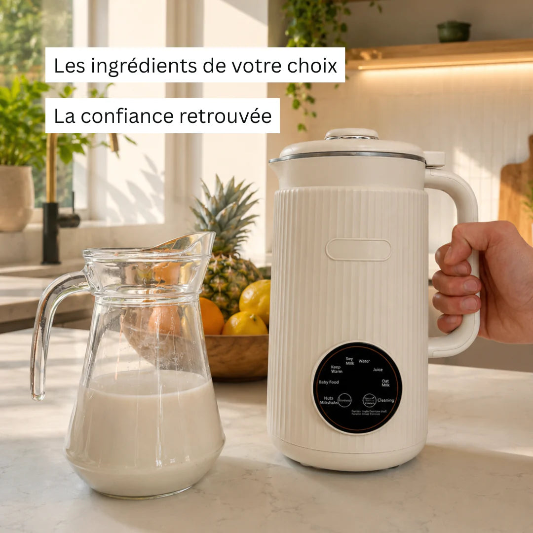 Ingrédients naturels et confiance — lait végétal maison sans additifs avec Luxibre